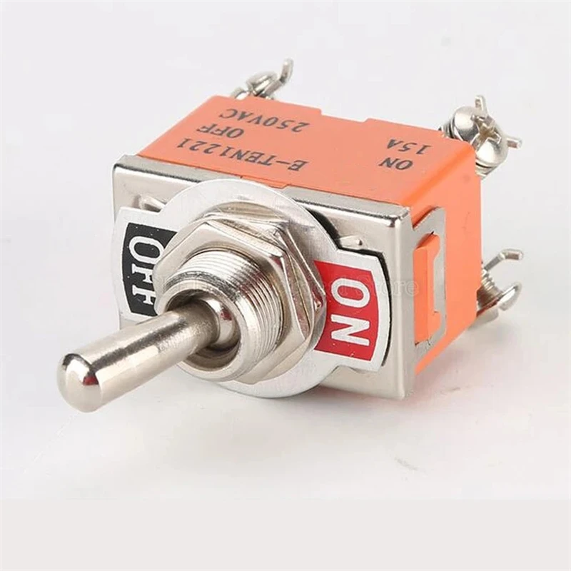 Interruptor Micro Orange Power Rocker, terminal 4Pin SPST desligado, 15A 250V, 1221 E-TEN, 2pcs