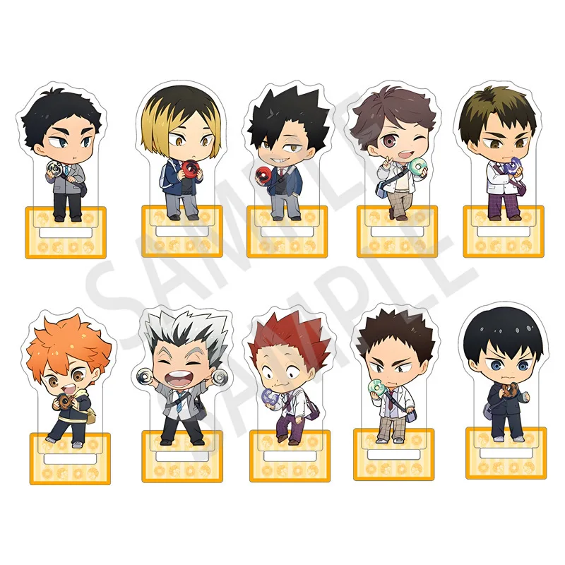 

Anime Haikyuu!! Shoyo Hinata Tobio Kageyama Tetsurou Kuroo Yu Nishinoya Cosplay Interlayer Acrylic Standing Sign Q Version Cute