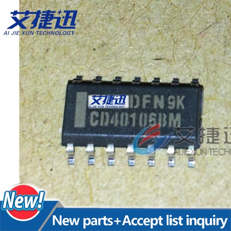 100Pcs CD40106BM SOP14 CMOS HEX SCHMITT TRIGGERS 100%  New and original
