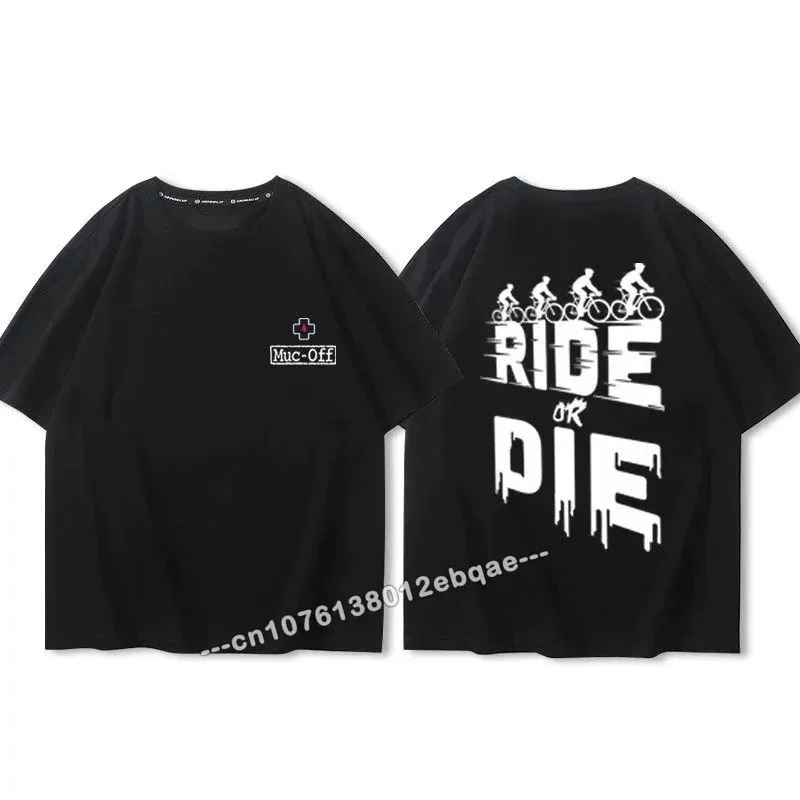 Ride Or Die Letter Print Cotton T Shirt Fashion Brand Short Sleeve Tops Man Women Summer 2024 New Cool Tees Loose Men\'s Clothing