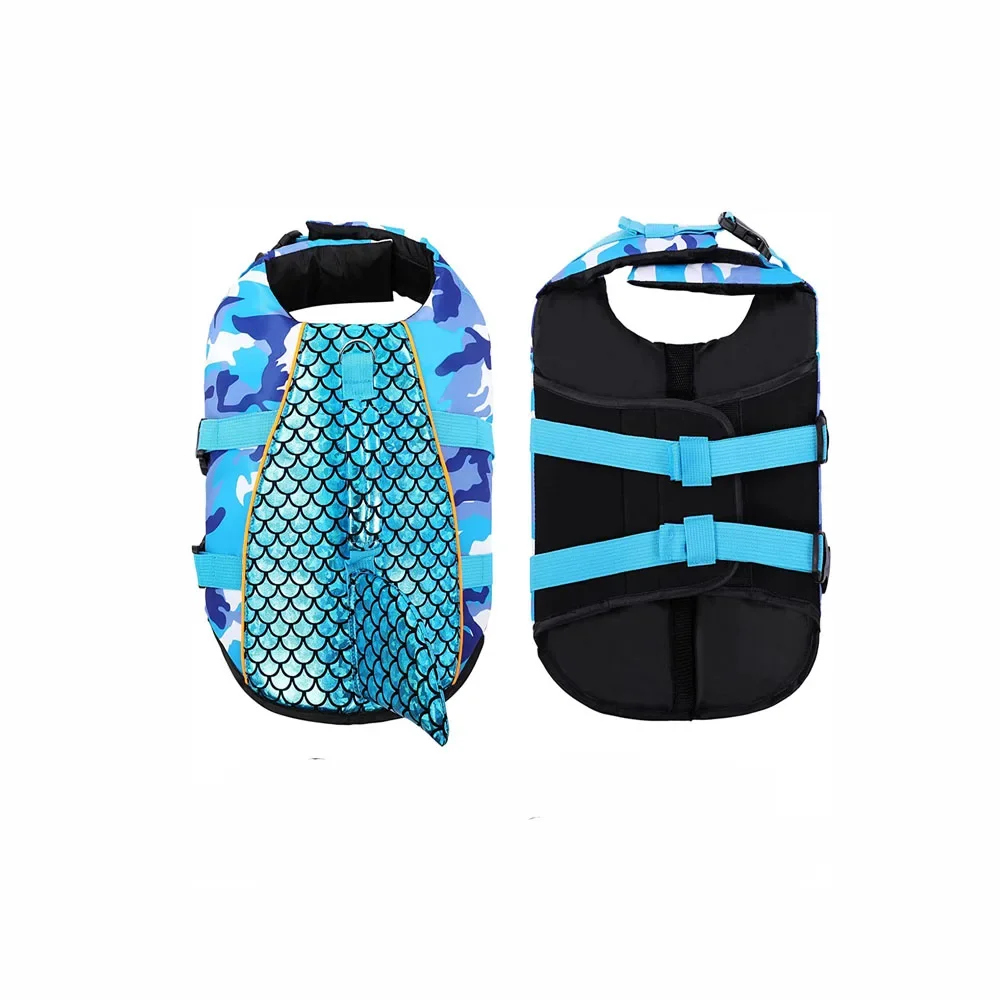 Dog Life Jacket Shark Pets Life Vest Adjustable Ripstop Dogs Swimming Safety Vest With Superior Buoyancy Rescue Handle For Dogs
