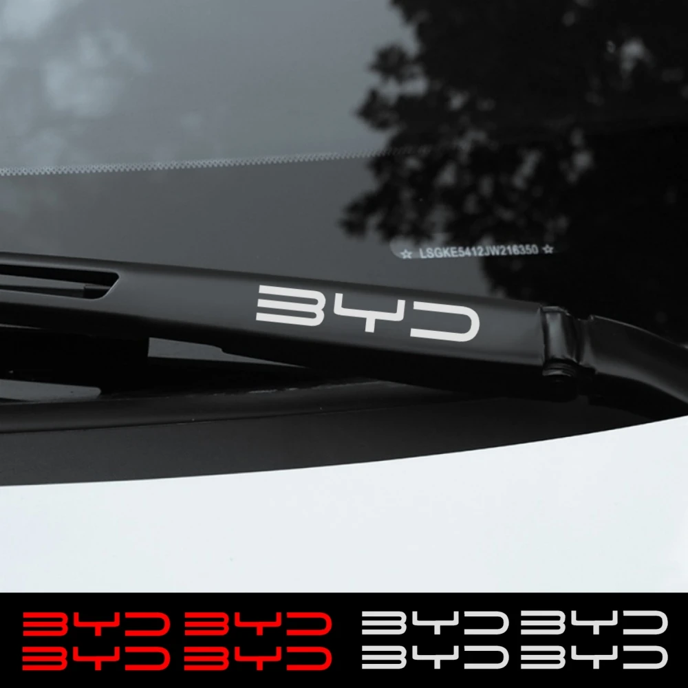 4PCS, Car Window Wiper Sticker, For BYD Atto Act 3 Tang F3 E6 Dmi Yuan Song Plus EV Qin Hang Casual Personalized Car Stickers