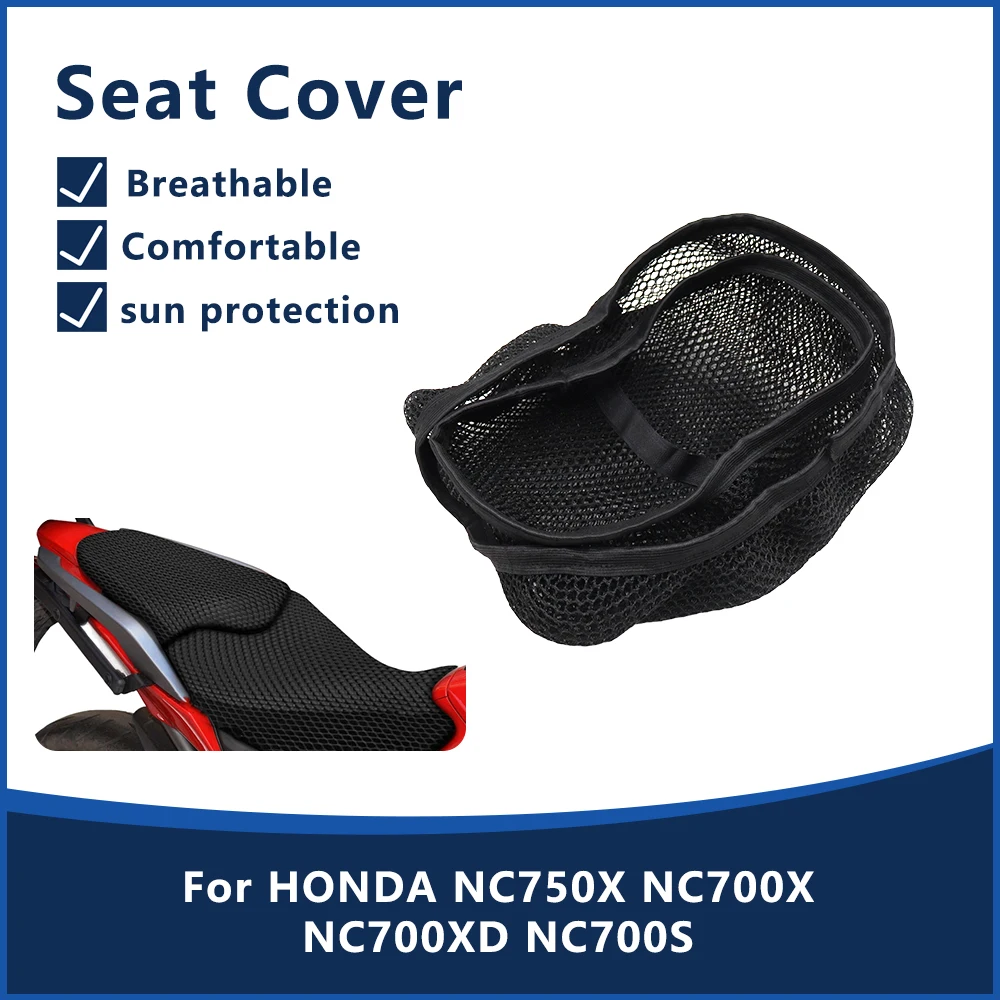 لهوندا NC 750X 700X 700S 700XD غطاء مقعد الدراجة النارية ثلاثية الأبعاد شبكة النسيج تنفس وسادة العزل الحراري حماية الصفر