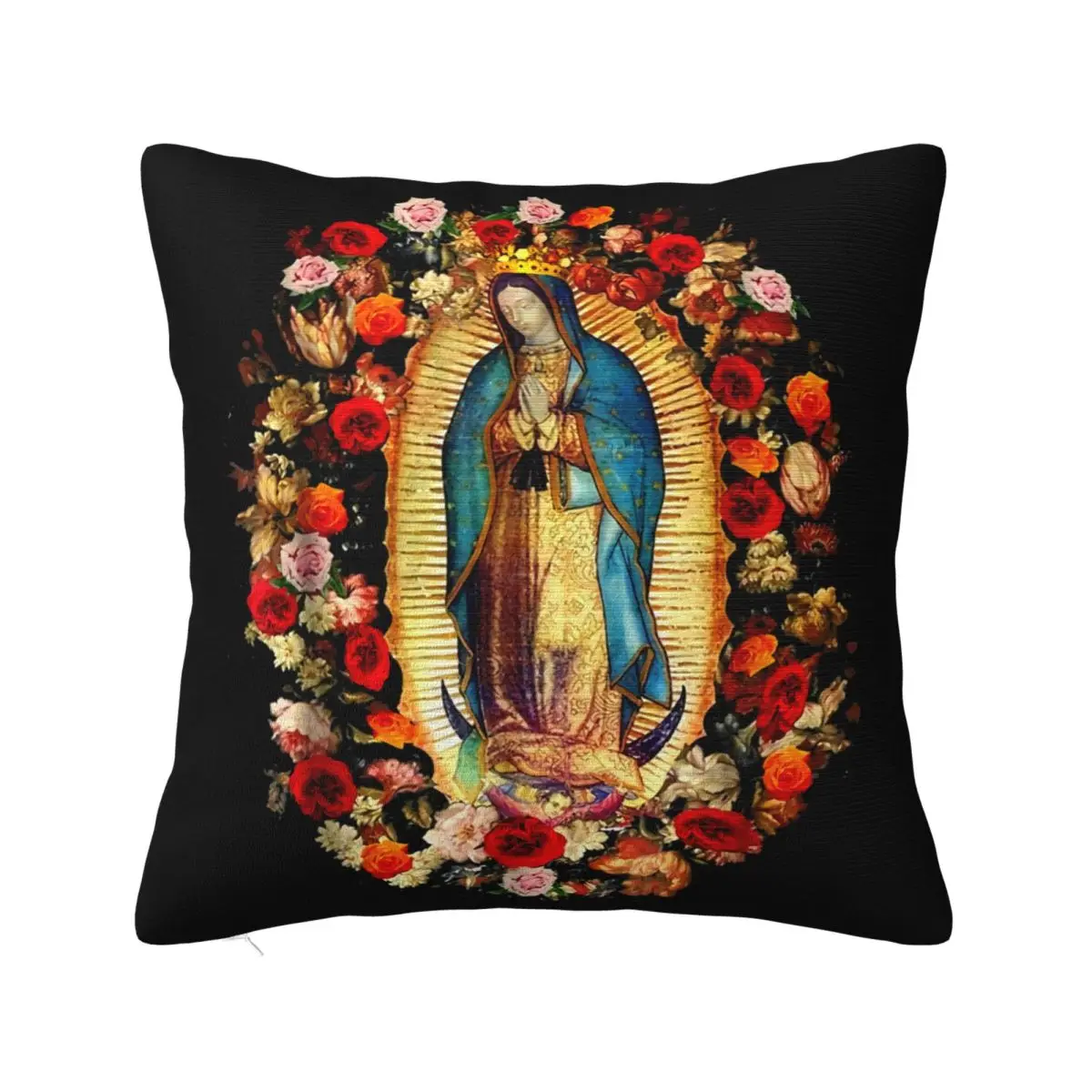 Our Lady Of Guadalupe Virgin Mary Catholic Mexico Vintage Printed Pattern Humor Pillow Case