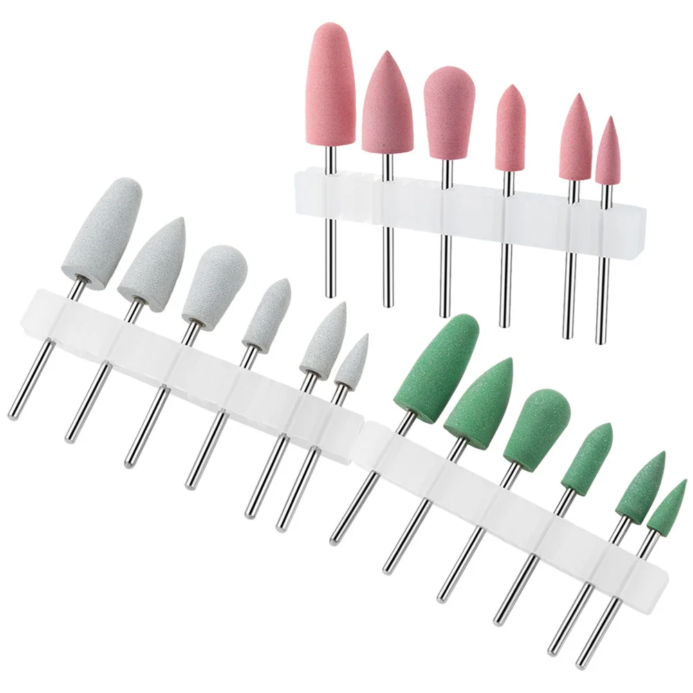 Zestaw 18 frezów do paznokci, silikonowe narzędzie do manicure do usuwania żelu, czyszczenia skórek, trwałe i praktyczne frezy do skórek.