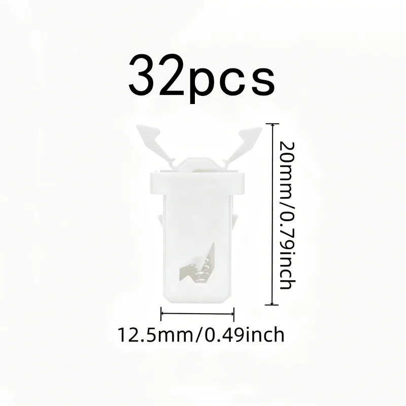 Universal Replacement Push-Type Spring Clasps, 32 pcs, Jewelry Boxes, Strong Spring Tension for Eyeglass Cases