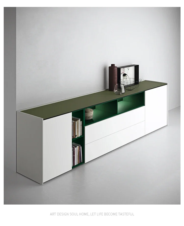 

minimalist paint TV cabinet is fully equipped with modern minimalist light luxury living room furniture storage floor cabinet