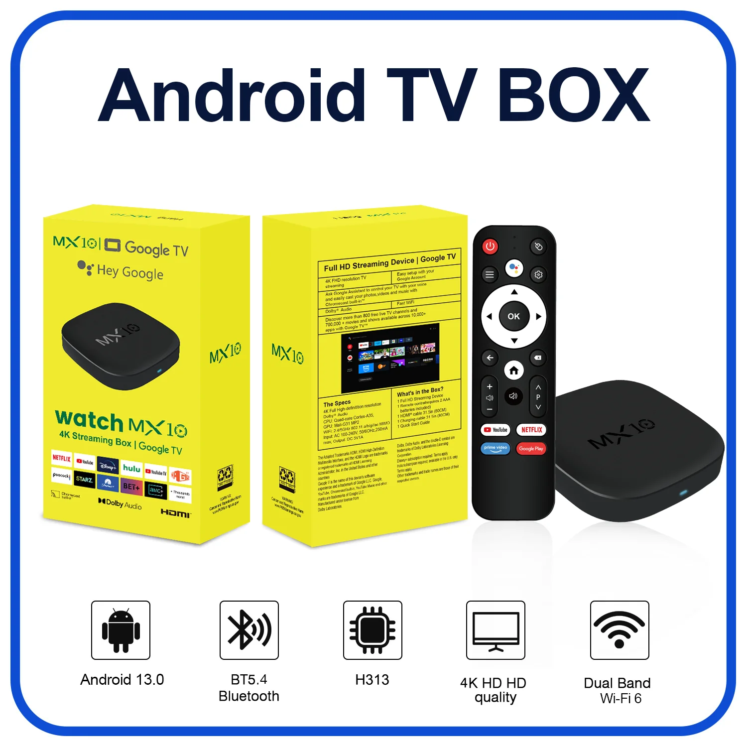Ddr3 8Gb - MX10‑M4 Set‑Top Box Android13 Allwinner H313
