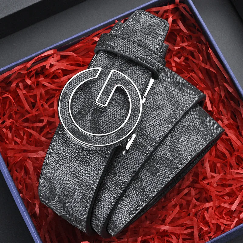 Cinture da uomo con cinturino da lavoro di alta qualità Cinture da uomo con fibbia automatica in metallo Cintura in pelle di marca da uomo Famosa cintura di lusso per jeans da donna