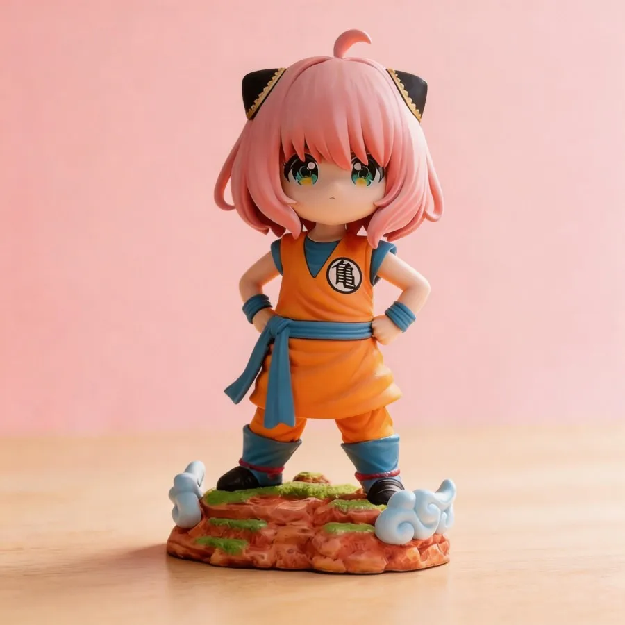 

Anime Spy x Family & Dragon Ball Anya Forger Figure 19cm Collectible Model Toy for Fans Decoration