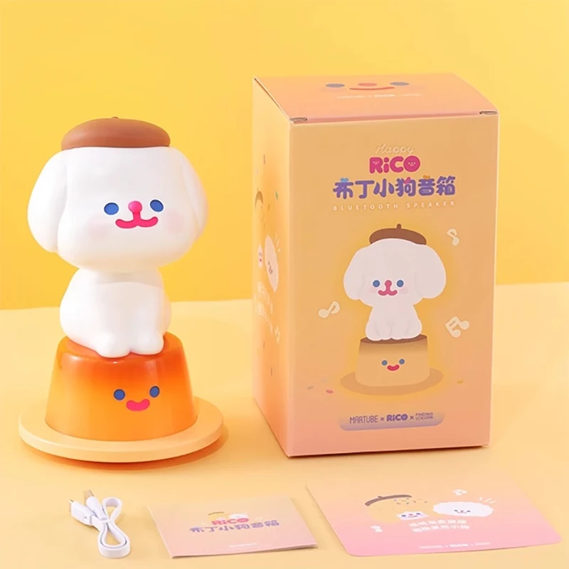 

Original RiCO Pudding Puppy Bluetooth Speaker Animal Figure Cute Model Surprise Gift Kawaii Birthday Gift For Girlfriends