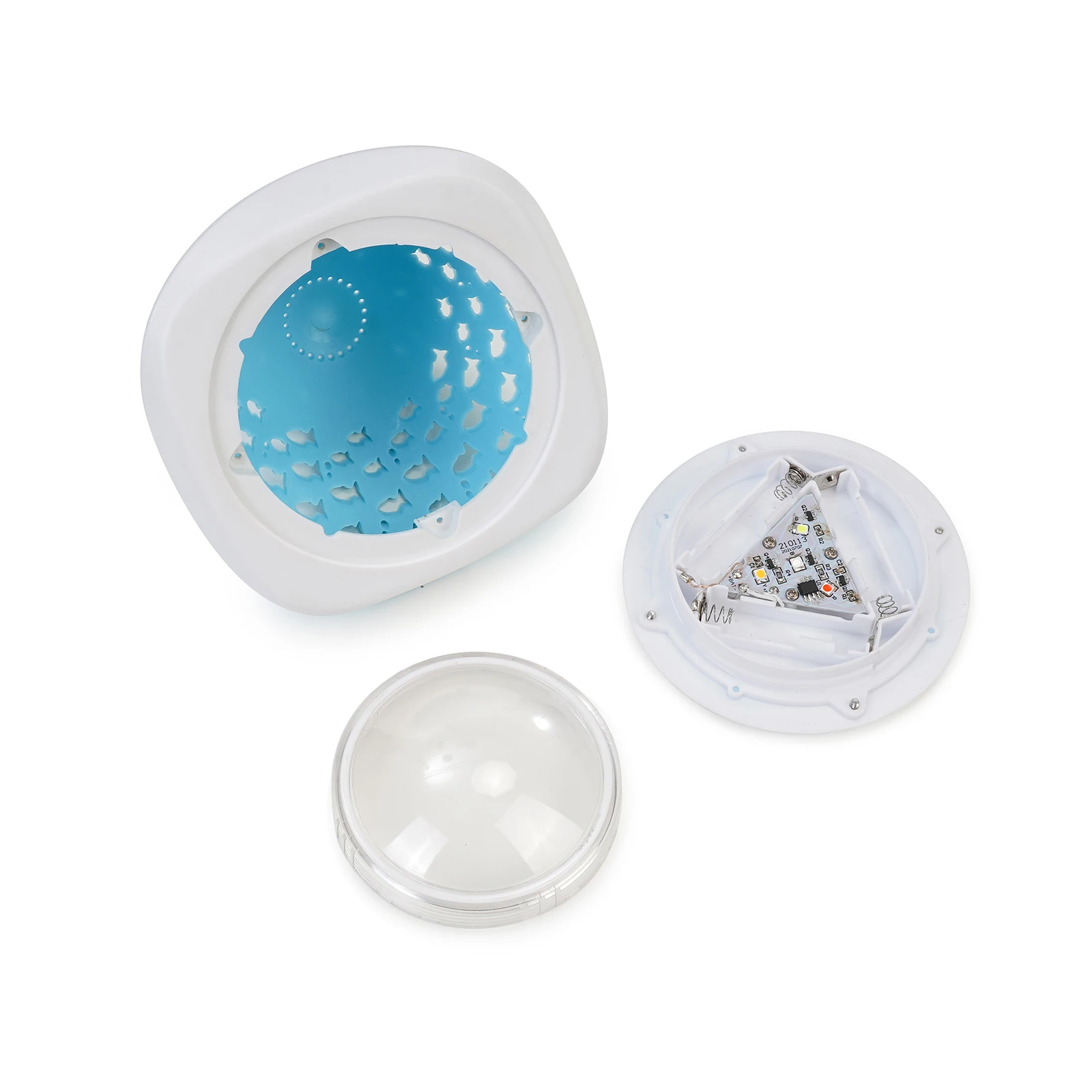 Lumières sous-marines colorées, motif de poisson, lampe sous-marine multicolore, 4 couleurs, fonctionne à piles, pour fête en piscine Disco