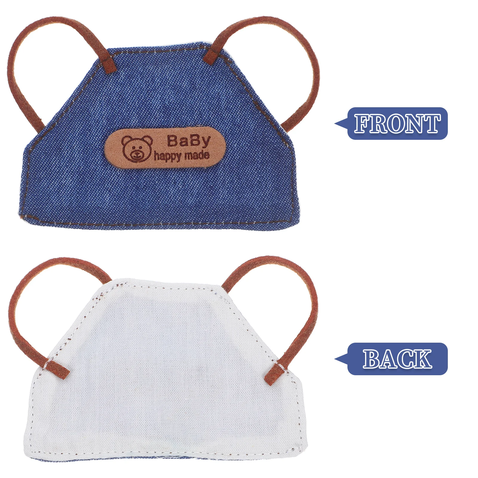 Mini tabliers pour figurines de 10Cm, 4 pièces, petit tablier de Style Denim, fait à la main, jeu créatif, scène de pâtisserie, installation de vêtements miniatures