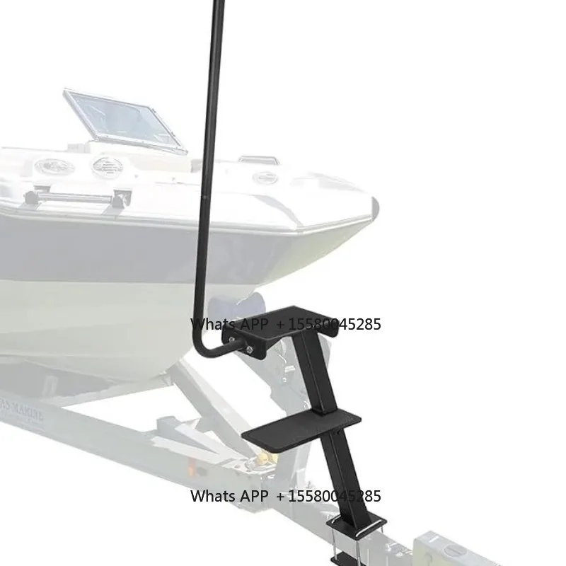 Anti‑Slip Boat Trailer Step With Hand Grip Heavy Duty Boarding Step Suitable For Deep V Hull Marine Trailers Accessory