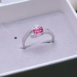 Natural colorful Toumaline ring real 925 silver gemstone ring Toumalie customized jewelry