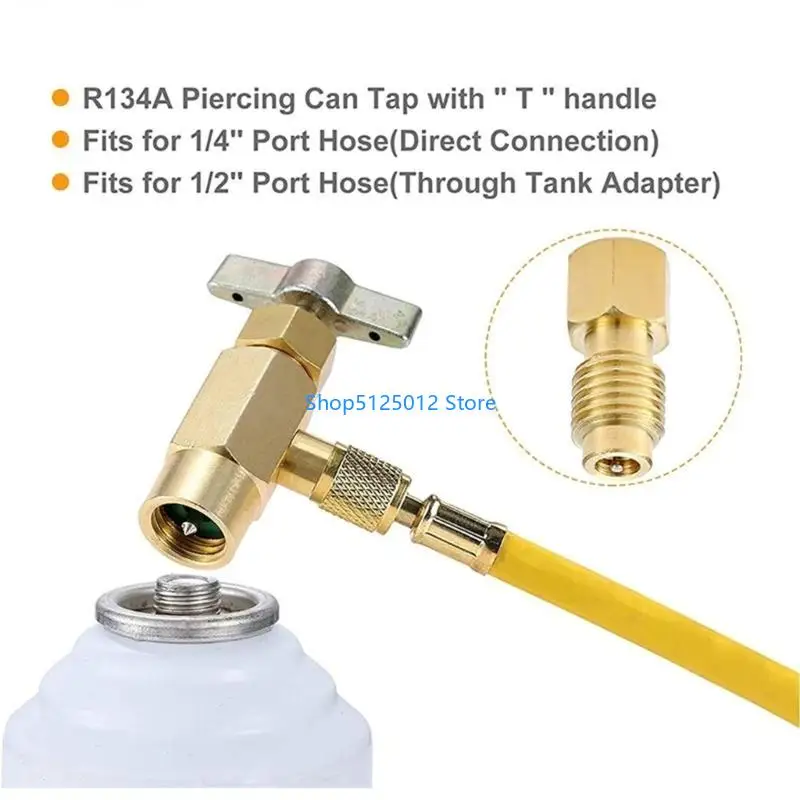 G8TC R134A Cooling Agent Can Opener Reliable Valves Bottle Opener Metal Material