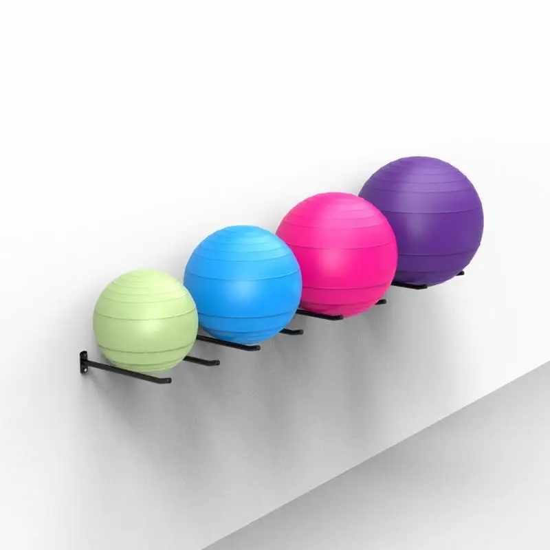 

Yoga Ball Wall Mount 2X Exercise Ball Holder Wall Mount Sport Gym Studio Racks Equipment Storage 30kg Load-bearing For Home Gym