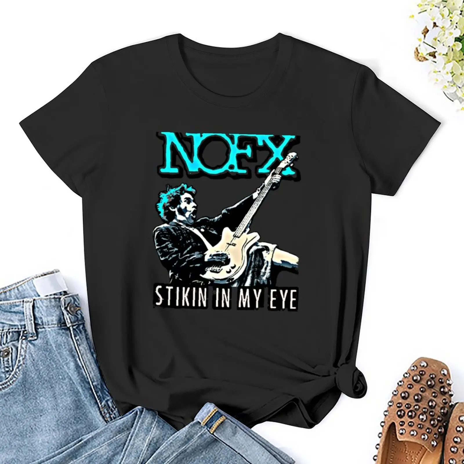 NOFX The Original Punk Rock Band T-Shirt Short sleeve tee oversized T-shirts for Women