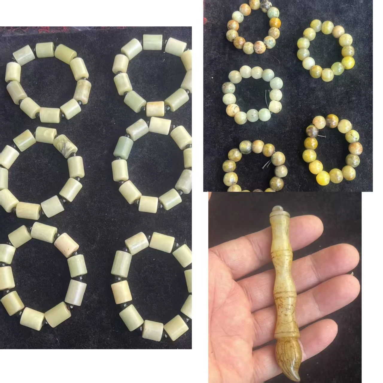 1pcs Hetian jade bracelet brush collection birthday gift high-quality years treasure simple and warm