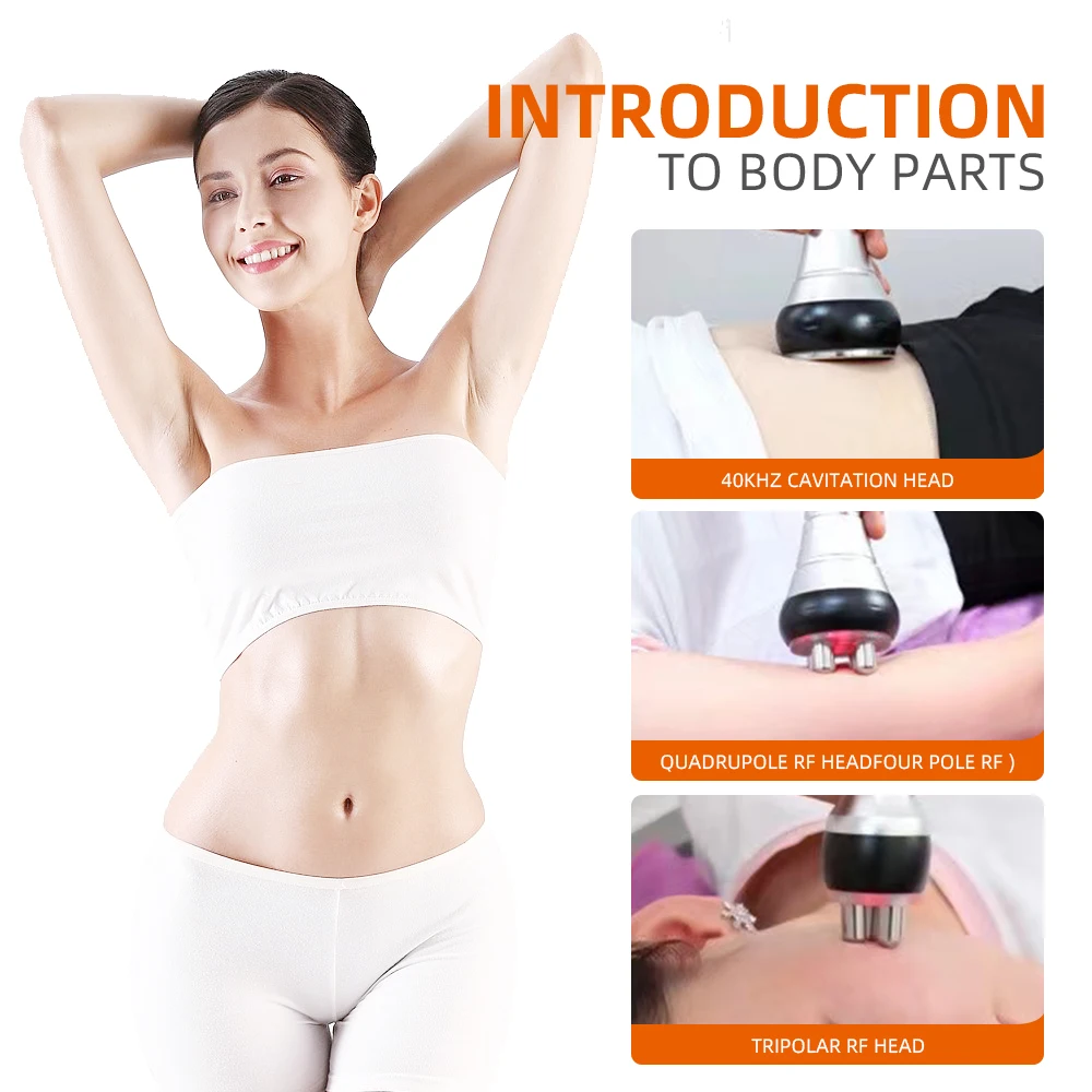 6 in 1 40K Cavitation Ultrasonic Body Slimming MachineKIM8 Multi-Polar Radio Anti-Wrinkle Rejuvenation Skin Lift Tighten