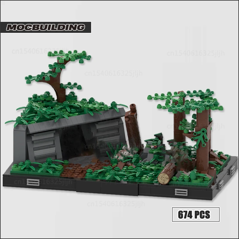 SW Bunker on Endor Moc Building Blocks Star Movie Tatooine Diorama Collection Model Assembly Bricks Toys Children Gifts