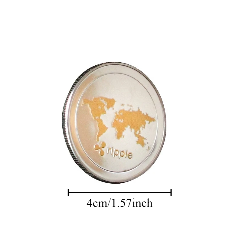 Ripple Souvenir Coin XRP CRYPTO Commemorative Collector's Coin Plated Iron Art Collection view 3