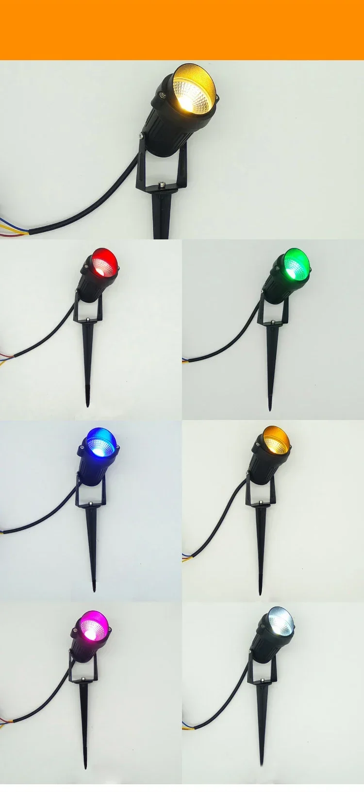 

0,5 м кабель наружное светодиодное садовое освещение 5W10W15W газонный светильник IP65 водонепроницаемый терраса домашний двор украшение дорожный прожекторAC110/220V