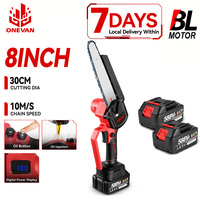 ONEVAN 4500W Brushless Electric Chainsaw Cordless Rechargeable Handheld Cutting Wood&Pipe Power Tool For Makita 18V Battery Pin