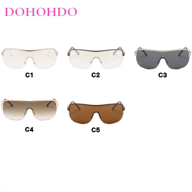 Fashion Y2k Oversized Metal Pilot Sunglasses Women Luxury Designer Men Sunglass Outdoor Sports Cycling Windproof Goggles UV400
