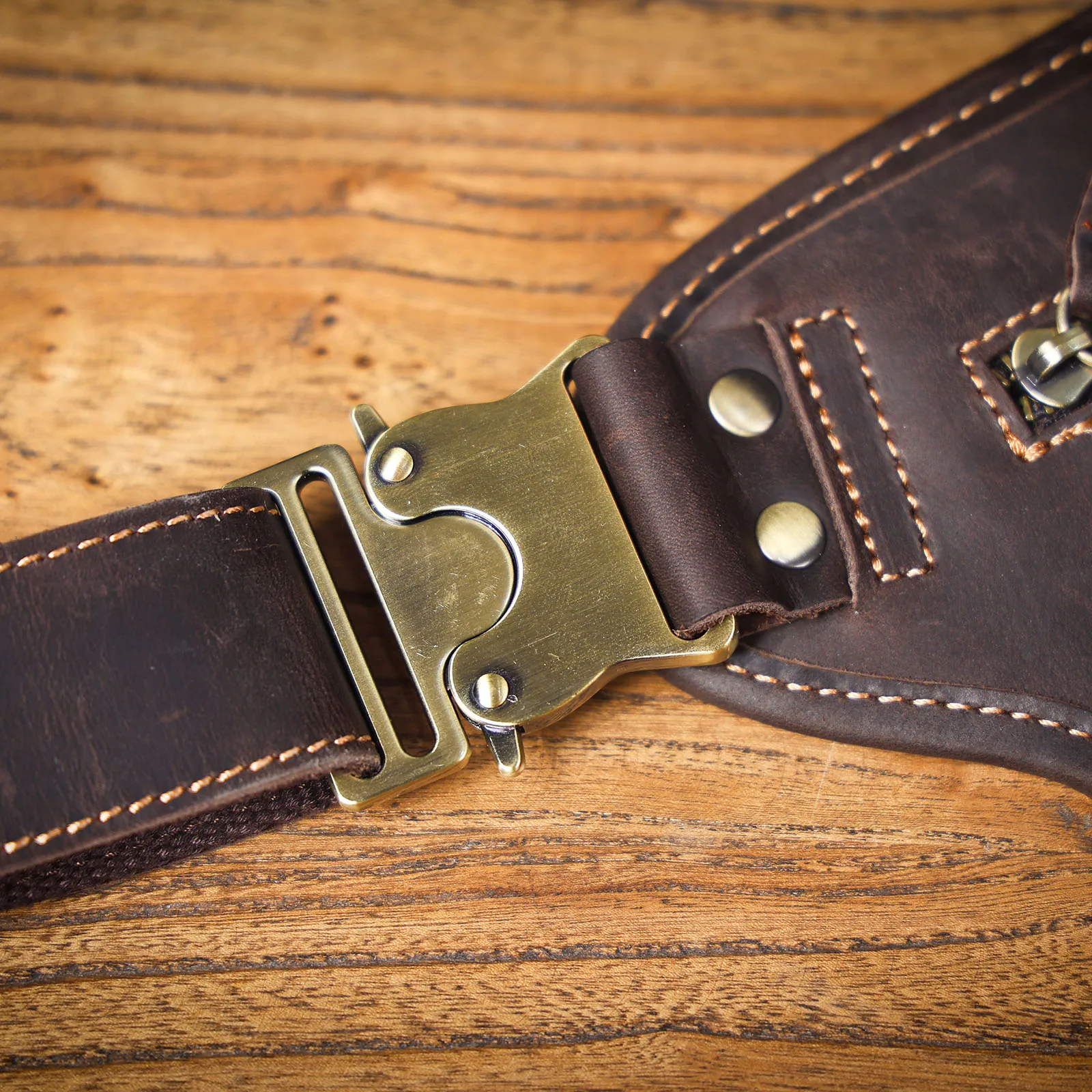 Vintage Herren Echtes Leder Taille Tasche Casual Schulter Taschen Top Schicht Rindsleder Outdoor Handy Holster Crazy Horse Leder – Detail 23