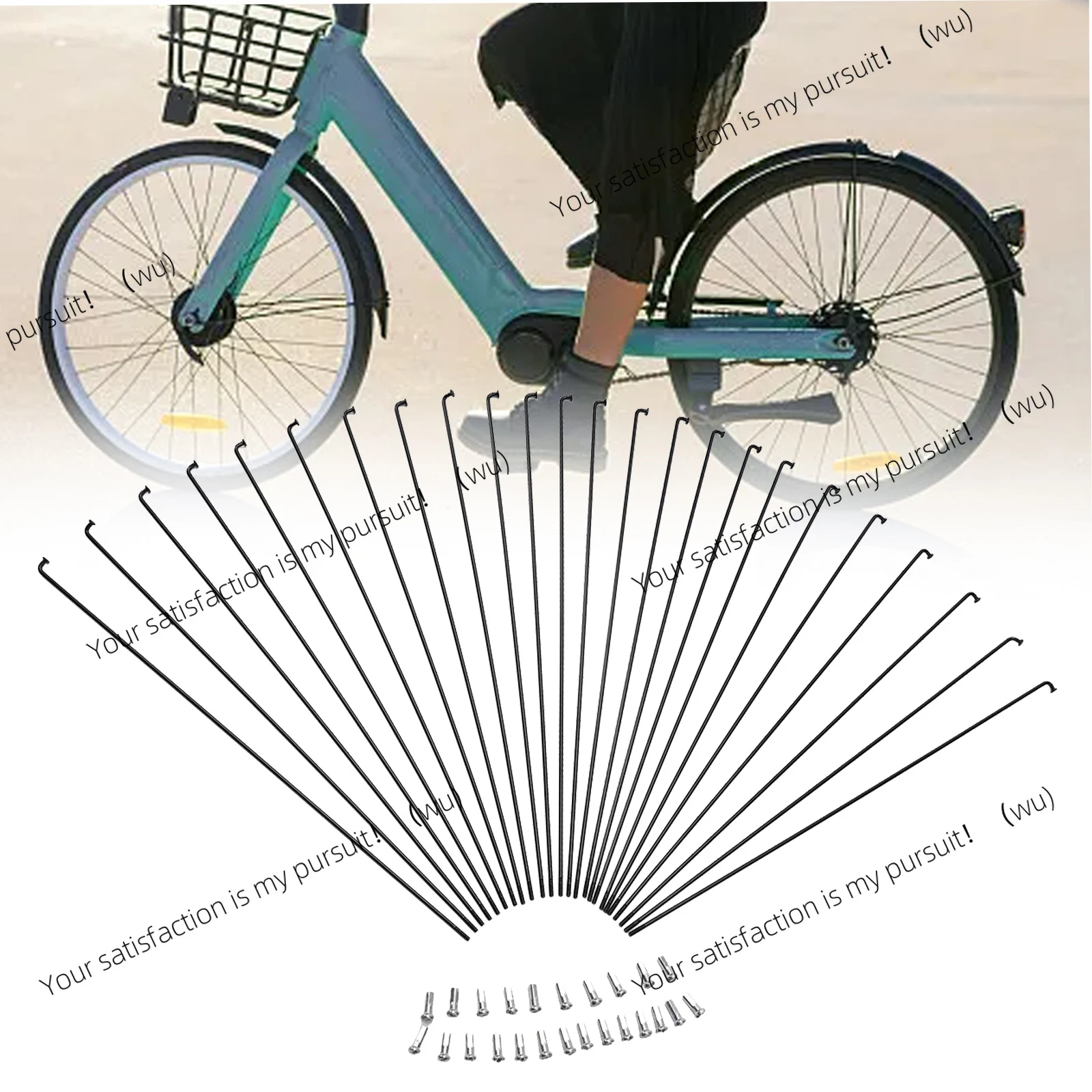 

24 стальных спицы и сердечники ступицы для велосипеда 255/275/289 мм для горных велосипедов диаметром 27,5/26/29 дюймов, высокопрочные спицевые линии