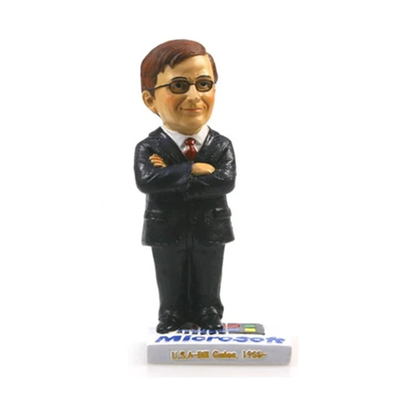 

Bill Gates, USA Hand-painted Resin Crafts World Celebrity Statue Tourism Souvenir Gifts Collection Home Decortion