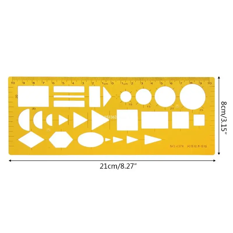 Regla plantilla dibujo técnico, técnica red, herramienta medición dibujo, nuevo envío directo