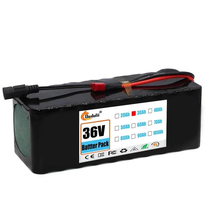 18650 Rechargeable Lithium Battery Pack 36V 3000mAh 10S3P Power Modified Bicycle Scooter Electric Vehicle with BMS+charger