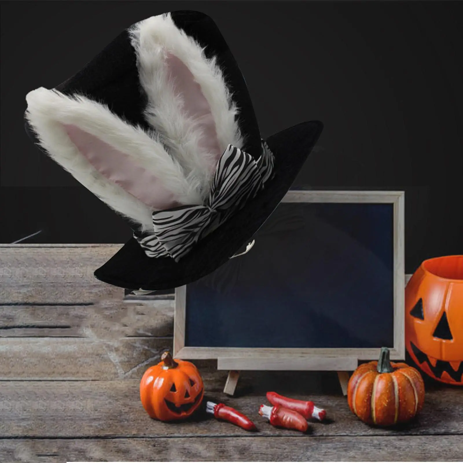 

Easter Bunny Top Hat with Large Ears Topper for Party Festive Photo Prop