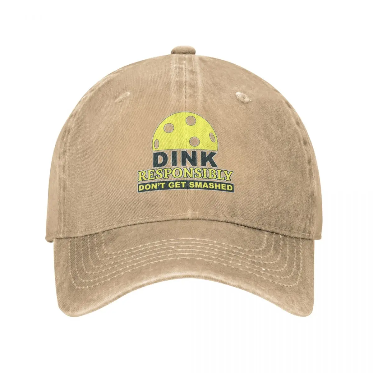 Dink Responsibly Funny Pickleball Distressed Washed Casquette Baseball Caps Female Male Y2K Decorate Summer Caps