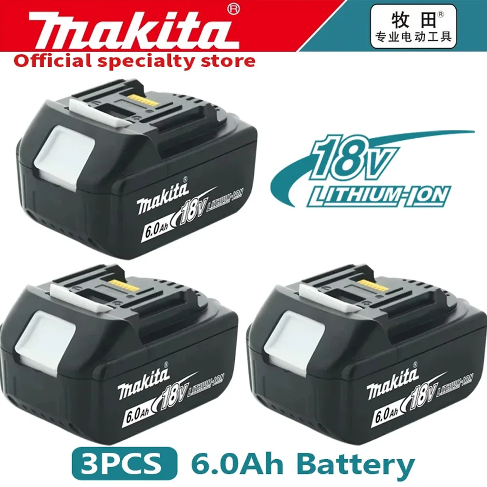 The original Makita 5000mAh/6000mAh 18V battery is suitable for Makita DTD173 DRT52 DDF489 DHP489 DJV185 DUC357 18V power tools