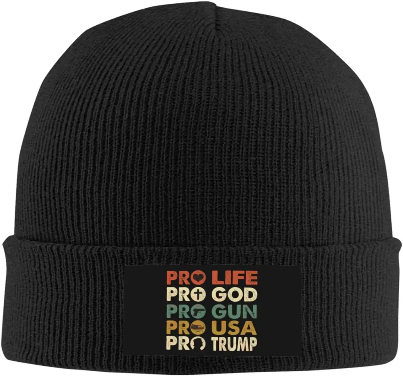 

Шапка-бини Pro Life Pro Gun Pro God Pro с изображением Трампа