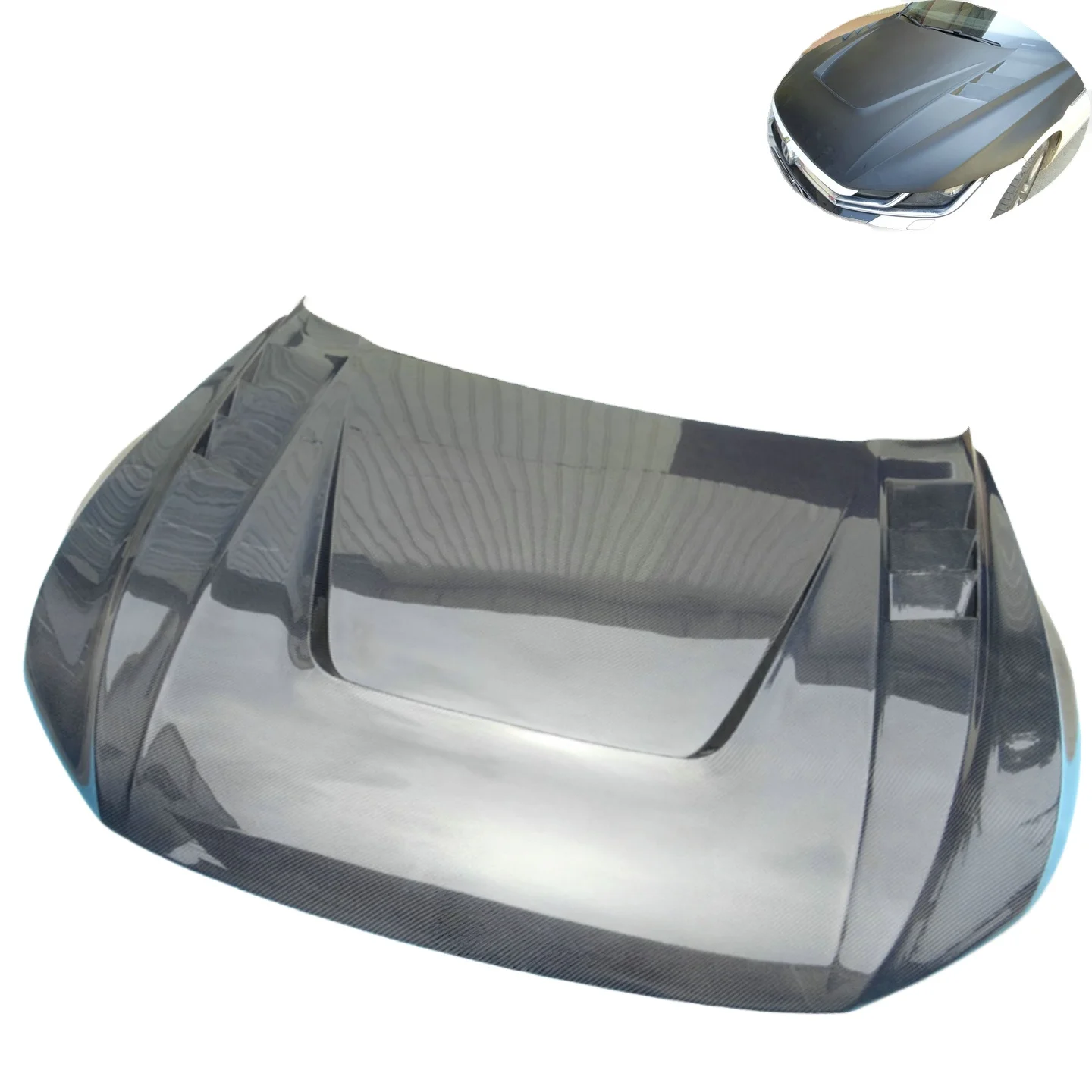

For CC 2019+ Custom Perforated Carbon Fiber Bonnet Hood Scoop New Car Engine Cover Bodykit Customized