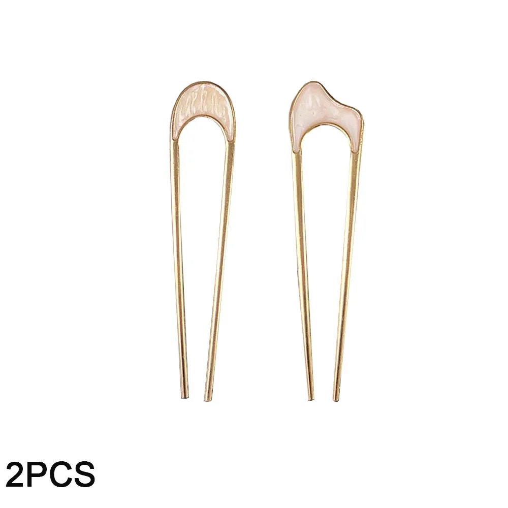 Simple U Shape Hair Clips Pins for Women Girls Hair Sticks Bride Hair Styling Accessories Gold Color Metal Hairpins Barrettes