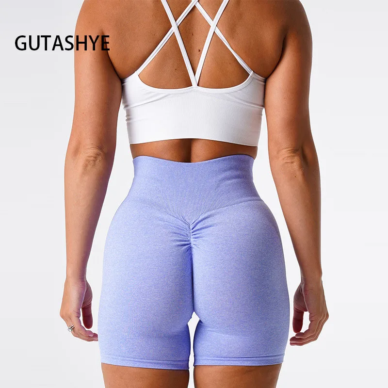 

High Waist Yoga Shorts Woman Tights Push Up Leggings Seamless Fitness Workout Running Scrunch Shorts Yoga Pants Summer Gym Wear