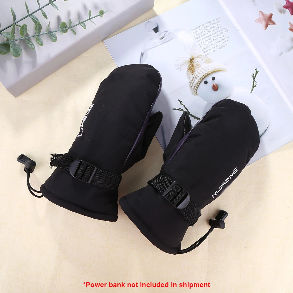 

Hand Warmer Gloves USB Charging Electric Heated Gloves Waterproof 3 Gear Temperature for Climbing Hiking Cycling