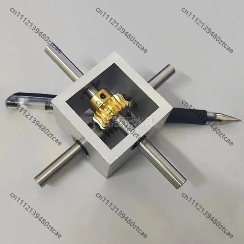 90 Degree Right Angle Reversing Gearbox, 1:20 Ratio Worm Gear Reducer Small Turner Worm Drive Reduction Gearbox