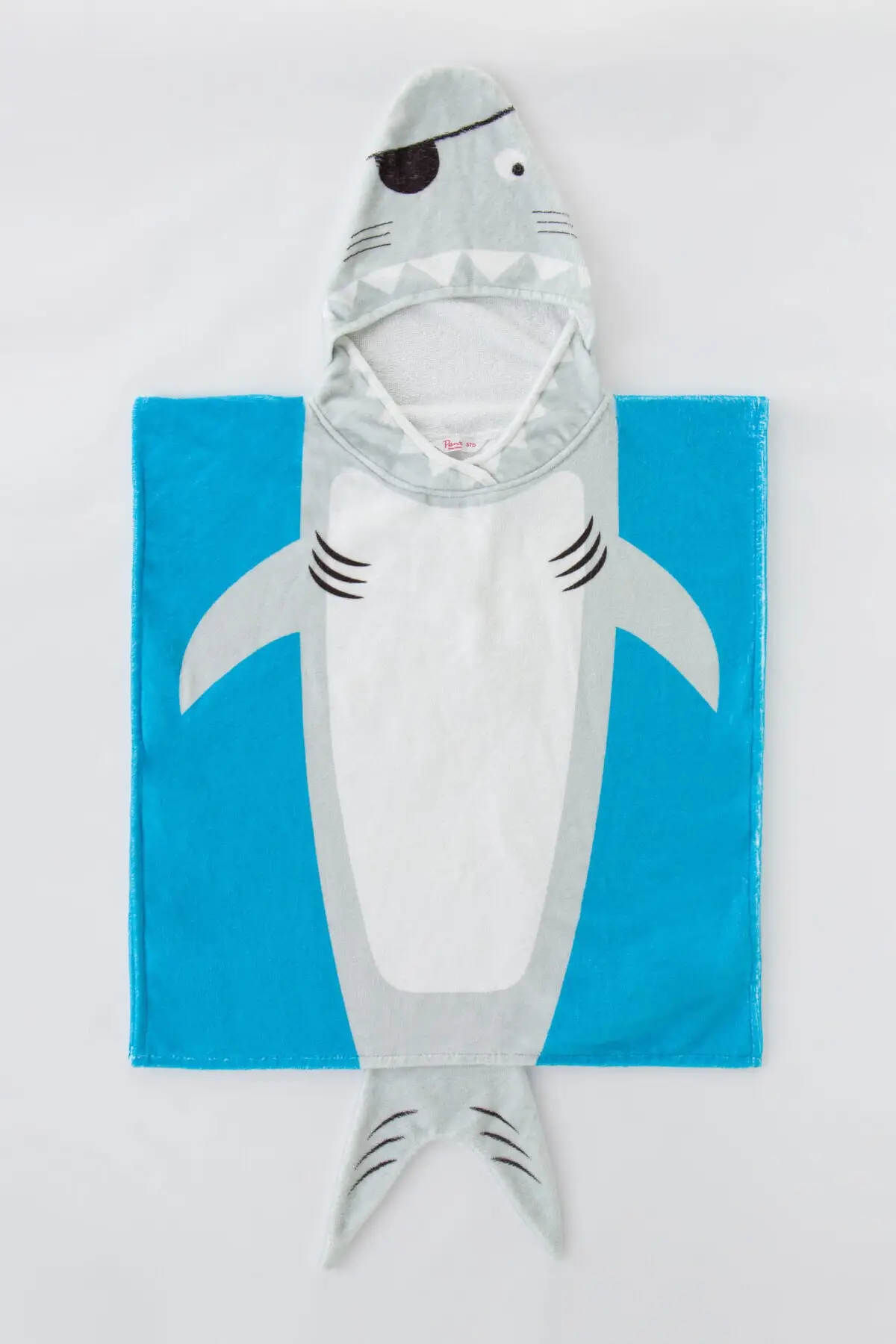 Multicolour Child Shark Pattern Towel, Shark Towel, 2021, Female child Male Child beach Towel, Bathrobe, полотенце, タオル,