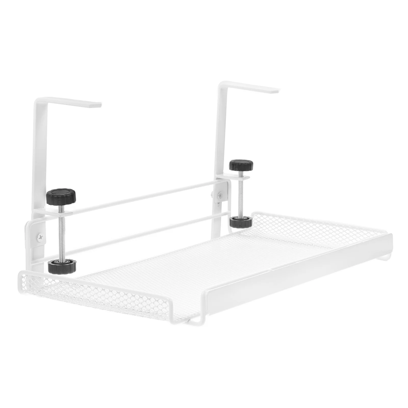 

Desk Storage Tray Cable Organizer Management Clamp under Shelf Basket White on Office