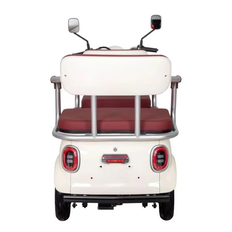 Factory New Stylish Folding Electric Tricycle with Basket Seat 3 Wheel Two Seat Adult Open Body 30-50km Range