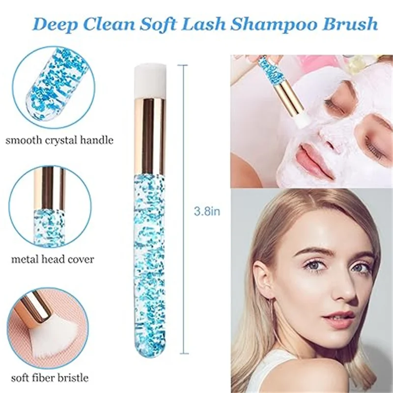 4 in 1 Concentrate Foam Lash Cleaner Kits Lash Shampoo 100ml Eyelash Extension Cleanser Salon Measuring Cup Brush Makeup Tool