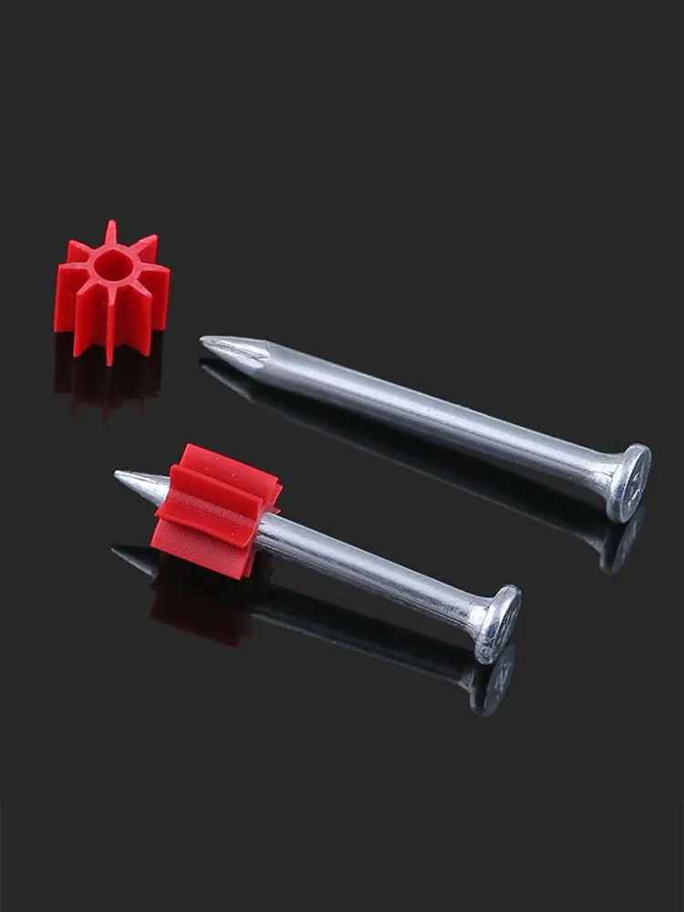 25/50pc Flat‑Head Hardened Cement Nails 22‑52mm High Carbon Steel Wall Fastener for Advertising Board Furniture Hardware Fitting