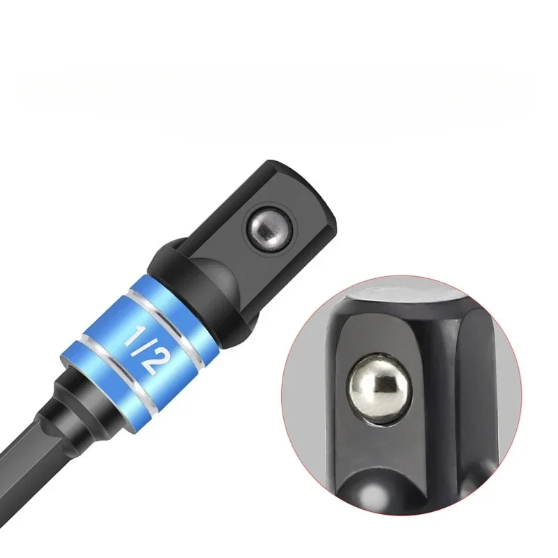 YS Hexagonal Handle Screwdriver Conversion Rod 1/2 Square Head 3/8 Socket 1/4 Electric Driver Tool Set Sleeve Adapter Cover