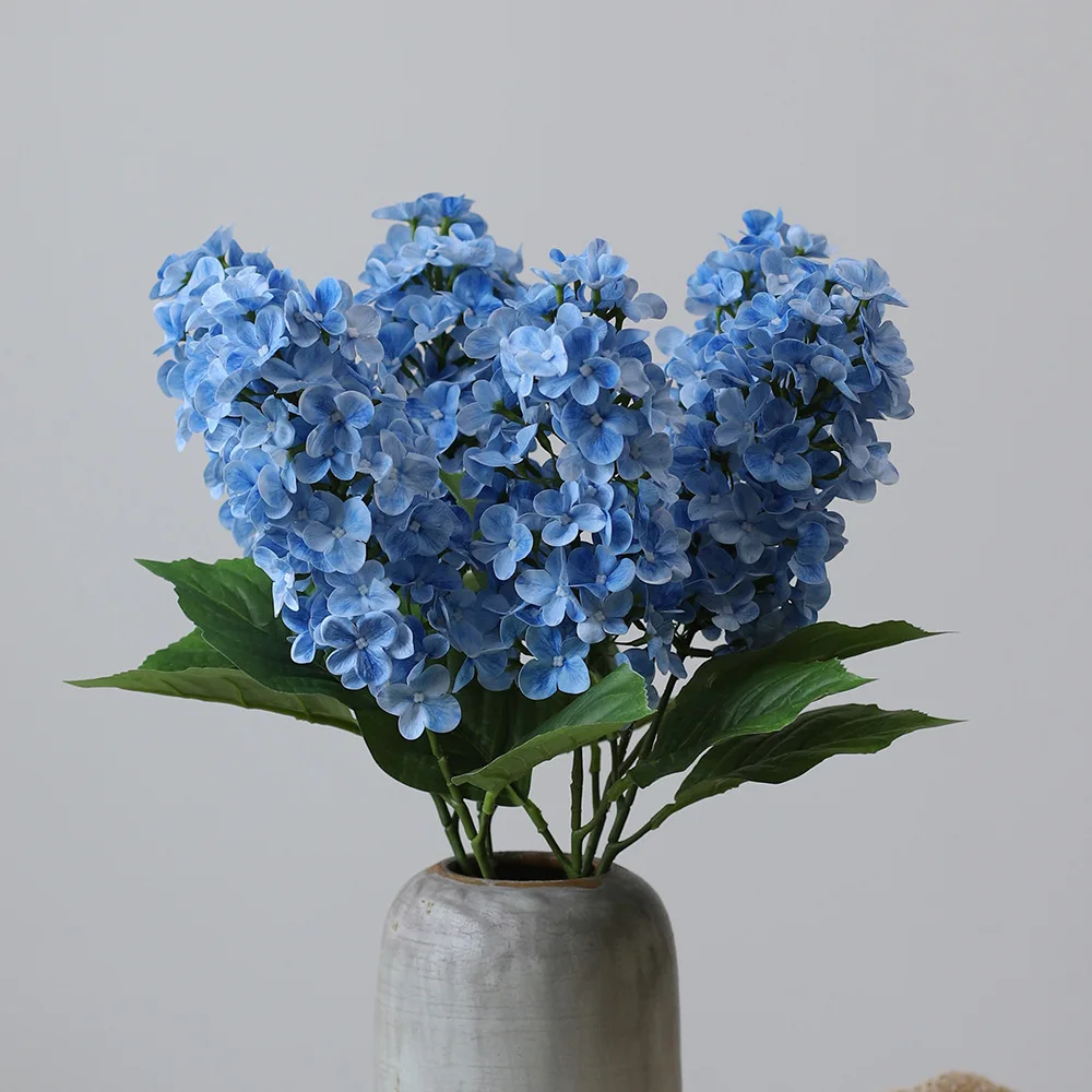 Artificial Flowers Creative Feel Moisturizing Hydrangea High-End Handmade Artificial Flowers,Living Room Restaurant Decorationfl